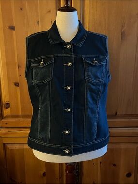 Classic Dark Blue Denim Vest  XLP
